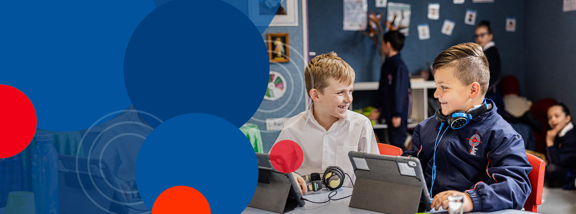 Students using technology at Bethany Catholic Primary School Glenmore Park