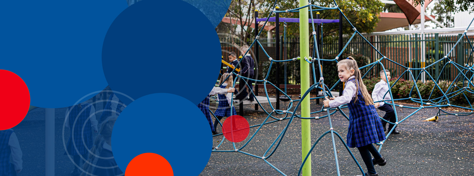 Student playing on the playground at Bethany Catholic Primary School Glenmore Park
