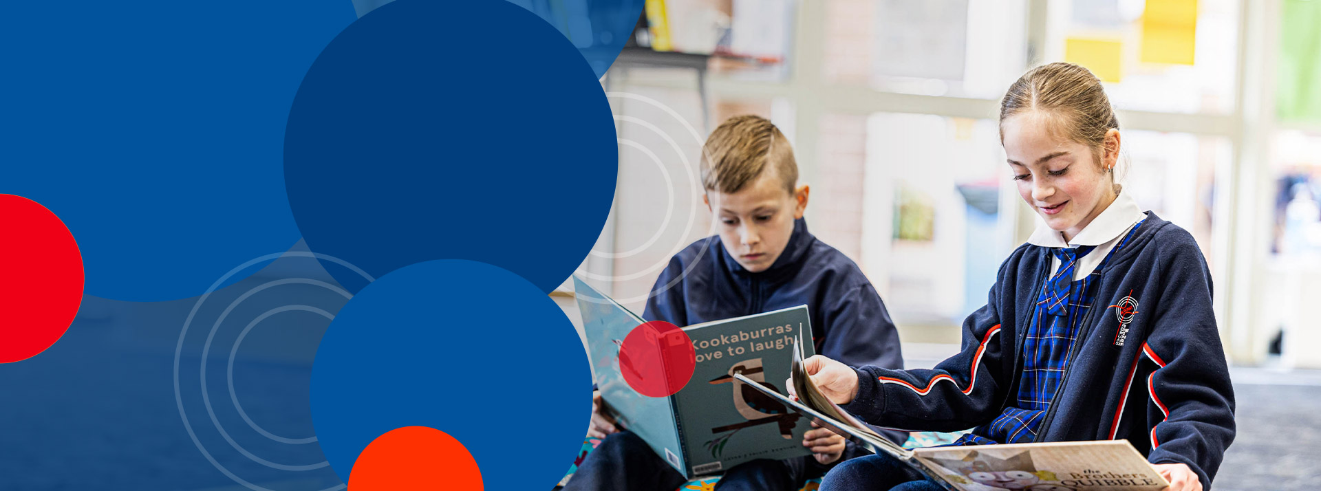 Bethany Catholic Primary School Glenmore Park students reading in library