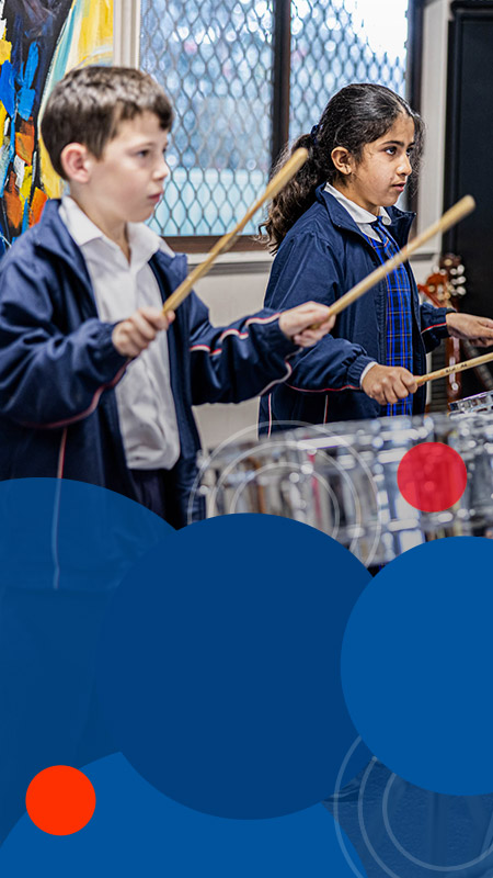 Drum lessons at Bethany Catholic Primary School Glenmore Park