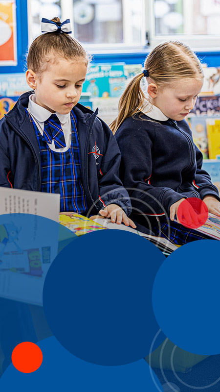 Bethany Catholic Primary School Glenmore Park students in the school library